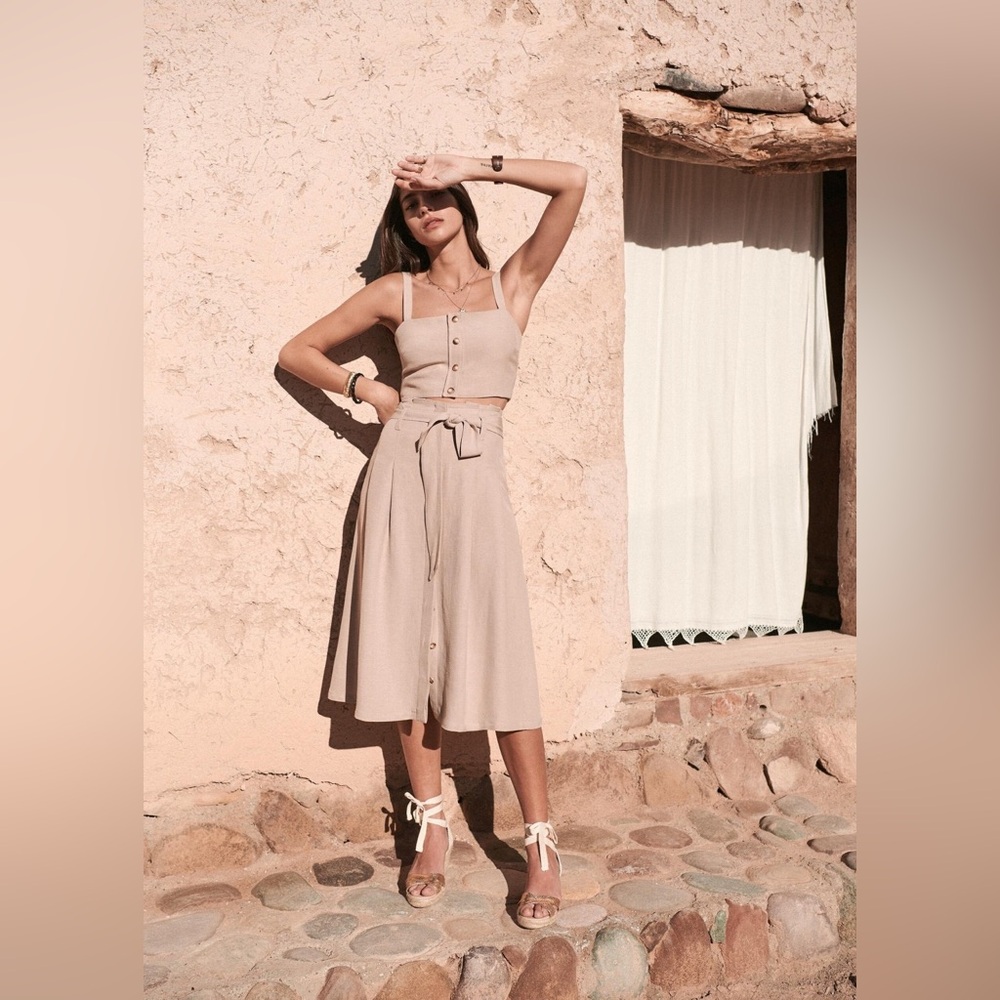 Sezane Amanda skirt in Beige size 34